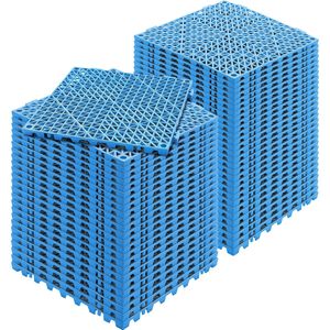 55 Pezzi Piastrelle Drenanti Incastrabili in PVC Morbido Blu 30x30 cm, Antiscivolo, per Drenaggio - Product Image 1