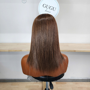 Peluca Bob de Cabello Largo Liso al por Mayor para Mujer, Cabello Europeo, Virgen Judío, Vietnamita, con Encaje Transparente - Product Image 2
