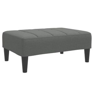 Repose-pieds gris foncé 100 % polyester avec contreplaqué, plastique et mousse – Catégorie de produits : Tabourets et ottomanes de taille moyenne - Product Image 2