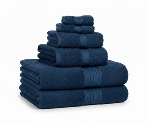 Toalla de Playa Personalizada con Logotipo Impreso en Color Sólido, Toallas de Playa de Lujo de Alta Calidad al por Mayor, Diseño Azul - Product Image 5