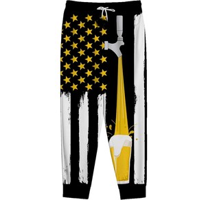 Pantalones Deportivos Premium con Estampado Puff para Hombre, Joggers Estampados, Pantalones de Chándal de Felpa Gruesa, Ropa Urbana para el Mercado de EE. UU. y Europa - Product Image 4