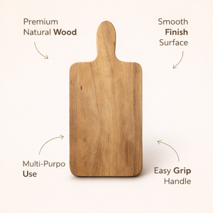 Plateau de service de cuisine en bois massif avec rainure intégrée pour les jus |   Planche à découper multifonctionnelle pour viande, fruits et légumes |   Durable - Product Image 5