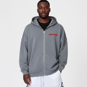 Sudaderas con Capucha de Alta Calidad, 100% Algodón, Gruesas, Extra Grandes, Transpirables, Resistentes al Viento, con Logotipo Personalizado Bordado para Hombre - Product Image 4