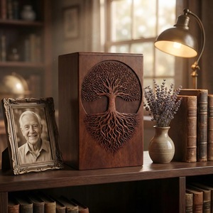 Eco-Friendly Rectangle <b>Wooden</b> <b>Box</b> for Jewelry Gift Storage-Soft Interior for Delicate Items Christmas Chinese New Year Tabletop - Product Image 1