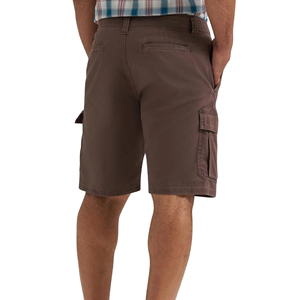 Pantalones Cortos Cargo Marrones para Hombre, Color Sólido, Algodón Transpirable, Estilo Bermuda Informal, Cintura Media, Cierre de Botones, Bolsillos - Product Image 1
