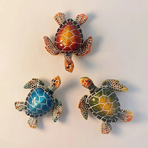 Figura de Tortuga Marina de Resina Pintada a Mano de Alta Calidad, Diseño Costero, Adorno de Animal Marino, Recuerdo Náutico, Decoración para el Hogar, Regalo - Product Image 3