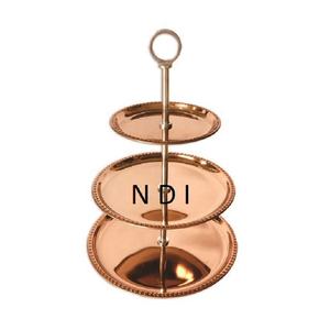 ขาตั้งเสิร์ฟเค้ก 3 ชั้น ดีไซน์มินิมอล ตกแต่งสไตล์โบราณ รูปทรงโค้งมน ทำจากโลหะ สำหรับเสิร์ฟขนมหวานและจัดเลี้ยง - Product Image 3