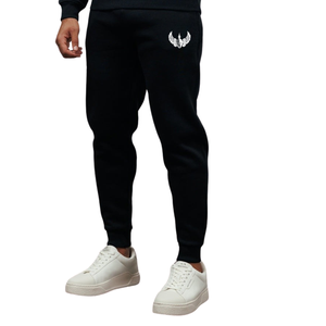 Mens Black Fleece Hooded Tracksuit Casual <b>Athletic</b> Gymwear Jogger Set Winter Sports Activewear Outfit - Product Image 5