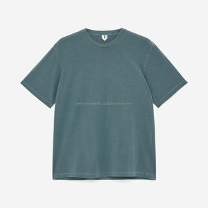 300gsm เสื้อยืดผ้าฝ้าย100% สำหรับผู้ชายเสื้อยืดพิมพ์ลายสกรีน DTG เสื้อยืดโอเวอร์ไซส์ผ้าคอตตอนคุณภาพสูงลายครอปสำหรับผู้ชาย - Product Image 3