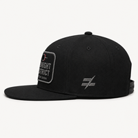 Casquette de baseball personnalisée Midnight Black 2026 – Design urbain tendance, casquette snapback brodée, faible MOQ