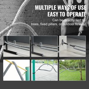 1.5 \ "allenamento in palestra corda da battaglia 30Ft Fitness allenamento forza per uso domestico e professionale - Product Image 5