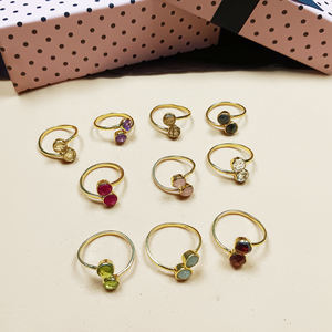 Round <b>Garnet</b> Adjustable <b>Ring</b> Handmade – Faceted Birthstone Plain Band <b>Ring</b> Jewelry Bulk - Product Image 5