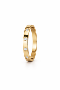 Magnifique Bague de Fiançailles Empilable en Or Massif 10K 14K 18K avec Diamant de Laboratoire Rond Certifié IGI Couleur DEF Pureté VS VVS - Product Image 4