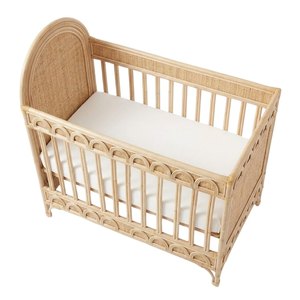 Lit bébé et matelas en rotin en gros, mobilier de chambre d'enfant, prix abordable, vente directe d'usine, promotion, ensemble de chambre d'enfant de haute qualité - Product Image 2