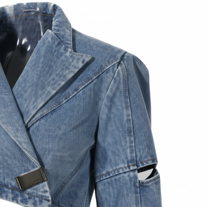 Chaquetas Vaqueras Estampadas de Moda para Mujer, Chaqueta Vaquera de Lona con Piel de Oveja, Alta Calidad, Gran Venta, Última Tendencia, OEM - Product Image 4