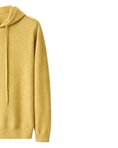 Sudadera con Capucha para Hombre, Color Amarillo Mostaza, de Algodón y Felpa, Manga Larga, Informal, con Capucha con Cordón Ajustable, para Invierno - Product Image 2