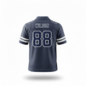 Custom Men's Football for <b>Shirt</b> Breathable Mesh Sideline Coach's Jersey High-End Embroidered Logo Chicago Football Team Apparel - Product Image 3