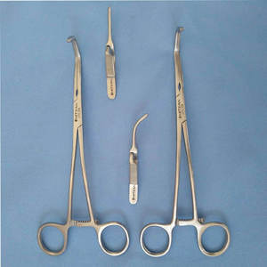 Ensemble de pinces chirurgicales courbées manuelles en acier inoxydable de haute qualité - Pinces médicales professionnelles pour salles d'opération de chirurgie générale - Product Image 4