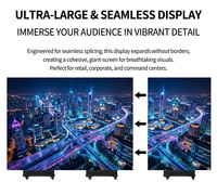 P1.538 Serbest Duran Dijital Tabela Ekran Paneli Ultra İnce LED Poster Ekranı Alışveriş Merkezi Perakende Mağazası Reklamı HDR10
