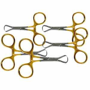 Pinzas quirúrgicas Backhaus de acero inoxidable con revestimiento azul, juego de instrumentos metálicos de alta calidad - Product Image 3