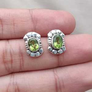 Pendientes de Peridoto en Plata de Ley 925 con Baño de Oro, Gema Verde Natural, Joyería Hecha a Mano, Regalo para Mujer, Venta al Por Mayor, OEM - Product Image 5