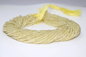 Aigue-marine jaune naturelle perles rondelle à facettes 3.5mm 14 pouces pierres précieuses naturelles très rares pour la fabrication de bijoux - Product Image 3