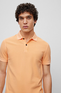 Custom Athletic Men's <b>Orange</b> Cotton Pique Short Sleeve <b>Polo</b> Shirt Regular Fit Solid Color Casual Breathable Knitted <b>Polo</b> Shirts - Product Image 4