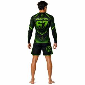 OEM ODM Rash Guard <b>Men</b> Sublimation Printed Spandex Bjj Rash Guard Gym Surfing Diving Rash guard <b>Compression</b> Shirts MMA Rash <b>Vest</b> - Product Image 6