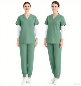 Scrubs <b>set</b> for <b>doctors</b> nurses hospital wear surgical scrubs <b>set</b> hospital medical scrubs suit breathable nursing uniform <b>set</b> - Product Image 5