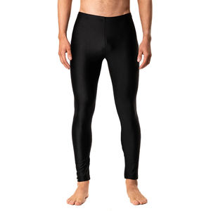 New Wholesale <b>Men's</b> Full Length <b>Compression</b> Tight High Sale Solid Black Elastic Waist Spandex Nylon Workout <b>Tights</b> 220 Gsm - Product Image 5