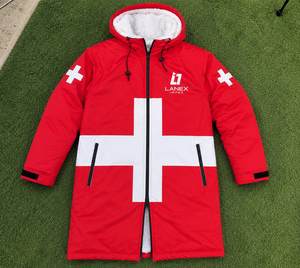 OEM Switzerland Swim Parka Custom Waterproof Hooded Long <b>Coat</b> with Sherpa Fleece Lining for Swimming, Surfing, <b>Beach</b> & Outerwear - Product Image 6