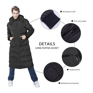 Manteau décontracté réversible pour homme Solid International, écologique, 70 % duvet, avec capuche, doublure en coton, respirant et séchage rapide - Product Image 2