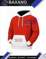 Delta |   Sigma |   Sudadera con Capucha Roja para Hombre Theta DST Sorority con Bolsillo Canguro Blanco 1913, Sudadera con Capucha Casual para Mujer con Bloques de Color