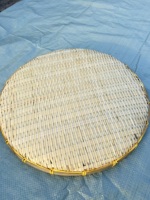 Plateaux de service alimentaire réutilisables en bambou naturel du Vietnam, légers, écologiques, faits à la main, finition fumée, qualité alimentaire, 42-36-30cm