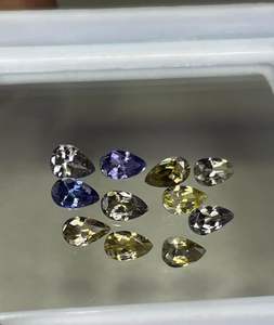 Lote de tanzanita natural facetada sin calentar de 3x5 mm. Tanzanita suelta con corte de pera. - Product Image 4