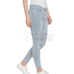 Nouveau style de pantalon en jean pour femme, usage extérieur, meilleure qualité, couleur unie, prix abordable - Product Image 2