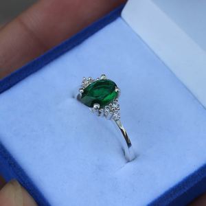Natural Black Peridot Oval Cut Sterling Silver Vintage Rhodium Plated Luxury Premium Grade IGI Certified <b>Ring</b> for Women Elegant - Product Image 4