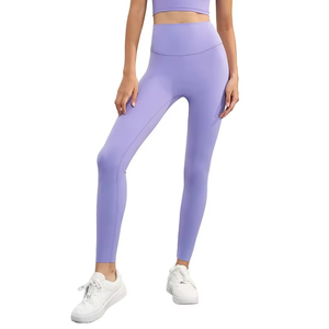 OEM Customized Hot Sale Solid Color <b>Leggings</b> For Women Fitness and Yoga Wear High Waist Top Quality Spandex <b>Nylon</b> Women <b>Leggings</b> - Product Image 1