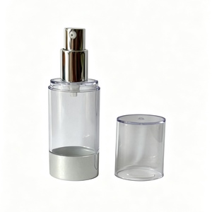 Botella con Bomba Airless Dorada/Plateada Mate o Brillante de 25/30/40 ml, Botella de Plástico al Vacío Personalizada para Suero y Loción - Product Image 1
