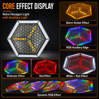 Projecteurs de scène rétro LED RGBW triangulaires avec contrôle DMX512 pour effets d'éclairage de fond de discothèque et de salon, type Pixel Blinder