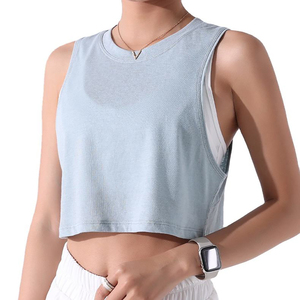 Débardeurs de sport personnalisés pour femmes, design uni, nouveau modèle, matière 100% coton - Product Image 1