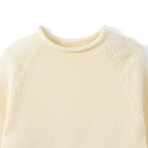 Suéter de Cuello Alto Tejido para Bebé, Manga Larga, Unisex, Casual, Invierno, 100% Algodón, Color Sólido, Capa Única, Corte Regular, Ecológico - Product Image 4