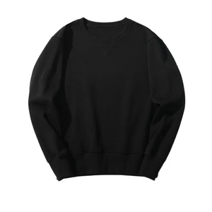 Sudadera con Capucha de Algodón Grueso para Hombre, Cuello Redondo, Manga Larga, Color Negro y Blanco, Estilo Casual y Urbano - Product Image 4