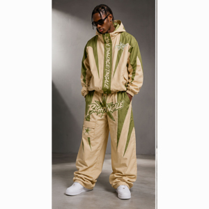 Conjunto Deportivo de Nylon para Hombre, Cortavientos, de Alta Calidad, Personalizado, Corte Holgado, Transpirable, Impermeable, para Entrenamiento y Jogging - Product Image 6