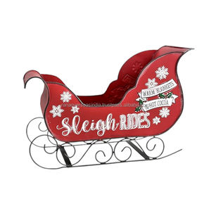 High Selling Best Quality Metal <b>Santa</b> Sled for Table Top Christmas Decorations Customizable Sizes & Designs Best Price - Product Image 3
