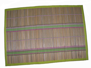 Handwoven Dyed cora fiber dining table mat <b>Rectangle</b> Bamboo Eco-Friendly Reusable Durable Patterned Dining <b>Placemat</b> Home - Product Image 2
