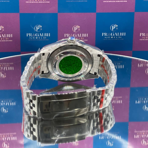 Montre de luxe en quartz argenté pour homme, style diamant, bracelet en acier inoxydable, cadran noir, montre-bracelet de cérémonie - Product Image 6