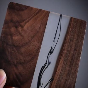 Handmade Natural Wood & Epoxy Resin <b>Coasters</b> Set 4 <b>Teal</b> Green <b>Coasters</b> Inlay Design 10cm Diameter REHMAN CRAFT Uttar Pradesh - Product Image 3