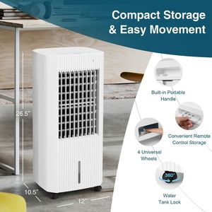 Ventilatore Raffrescatore Evaporativo 3-in-1 con 3 Modalità, Climatizzatore Portatile a Basso Consumo Energetico per Hotel - Product Image 3