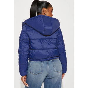 Custom Women's Lightweight Breathable Outdoor Puffer Jacket Cropped Quilted <b>Bubble</b> <b>Coat</b> with Zipper Closure Puffy Winter - Product Image 2